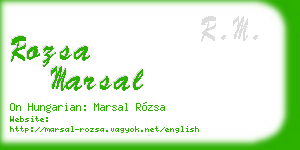 rozsa marsal business card